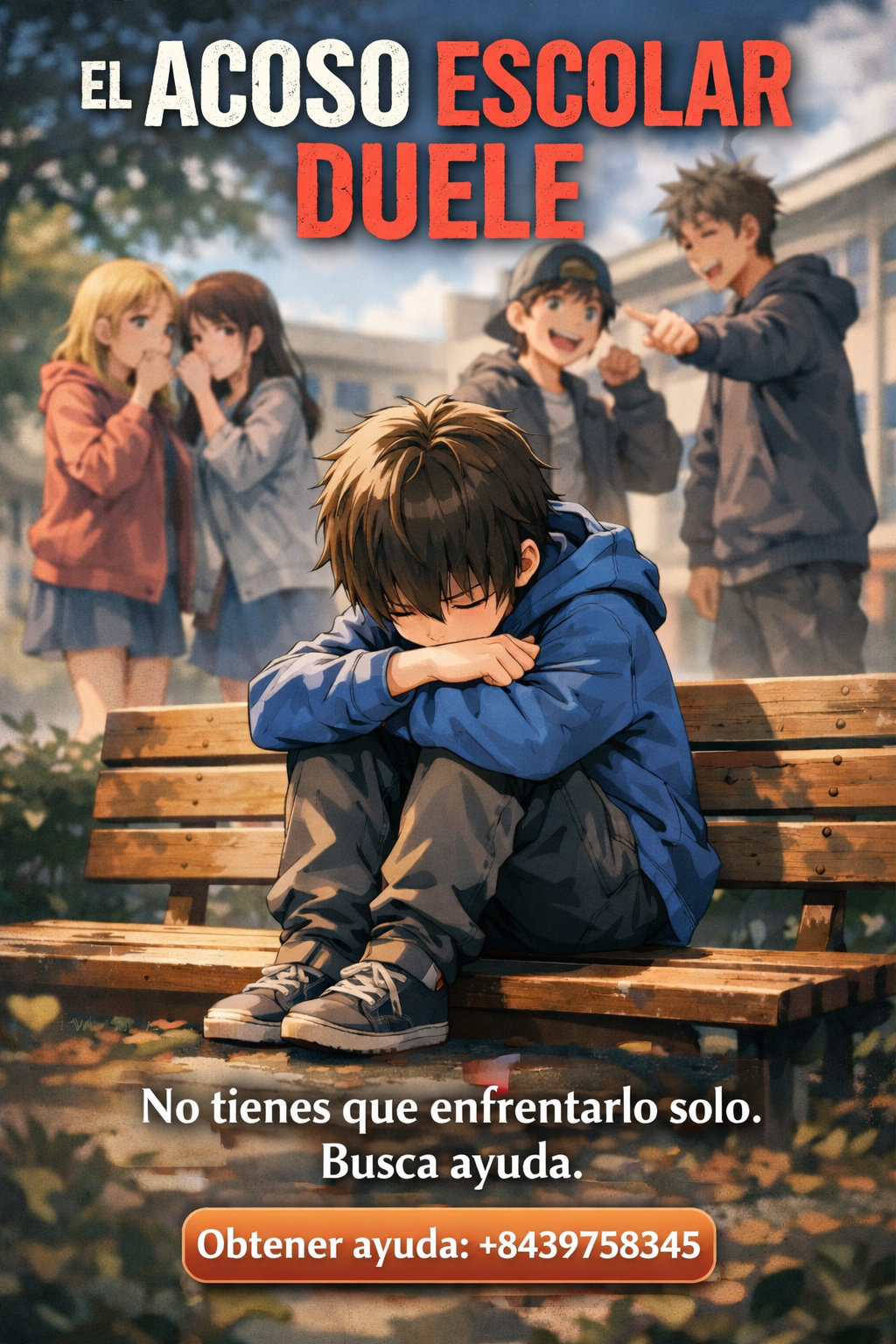 Generador de Póster Anime de Concienciación Social: Impacto del Bullying