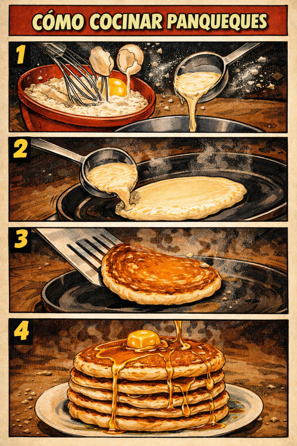 Master Chef 1960: Creador de Recetas en Cómic Retro (4 Pasos)