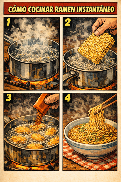 Master Chef 1960: Creador de Recetas en Cómic Retro (4 Pasos)